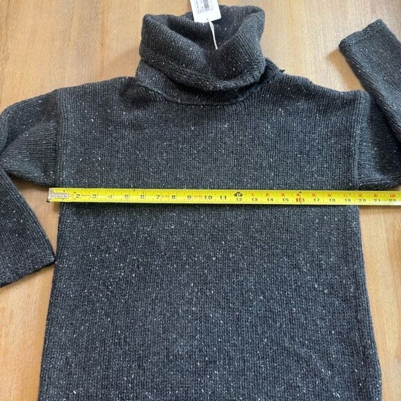 Gran Sasso Cashmere Chunky Knit Sweater 42/Small Cowl‎ Neck 3/4 Sleeve Gray - Picture 2 of 15